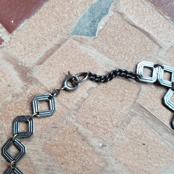 Antique tin deco choker. - Picture 3 of 3